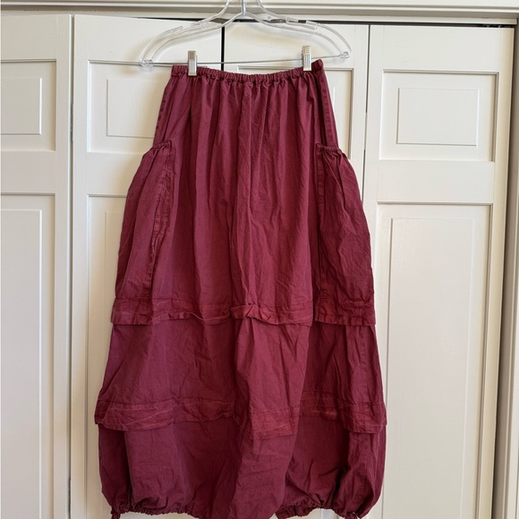 NWT - Free People Eloise Maxi Skirt in BURGUNDY - Picture 12 of 16